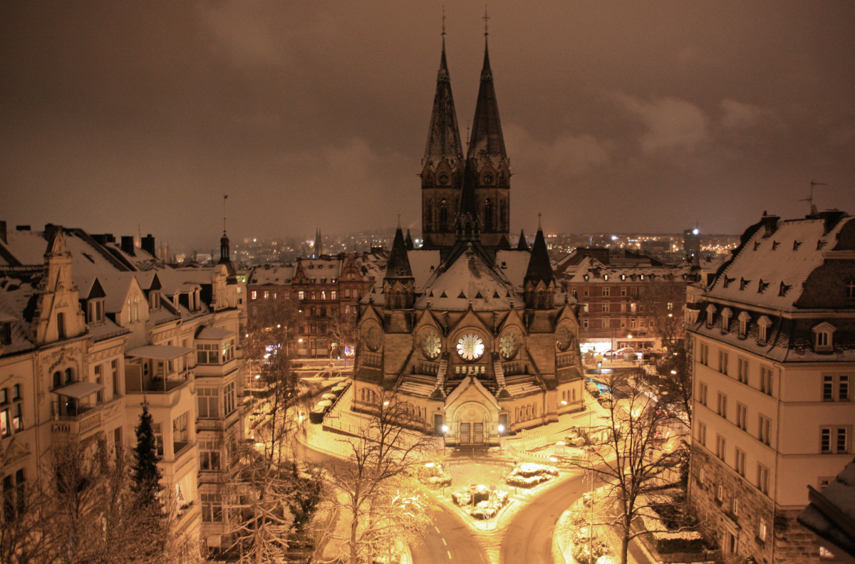 Ringkirche im Schnee